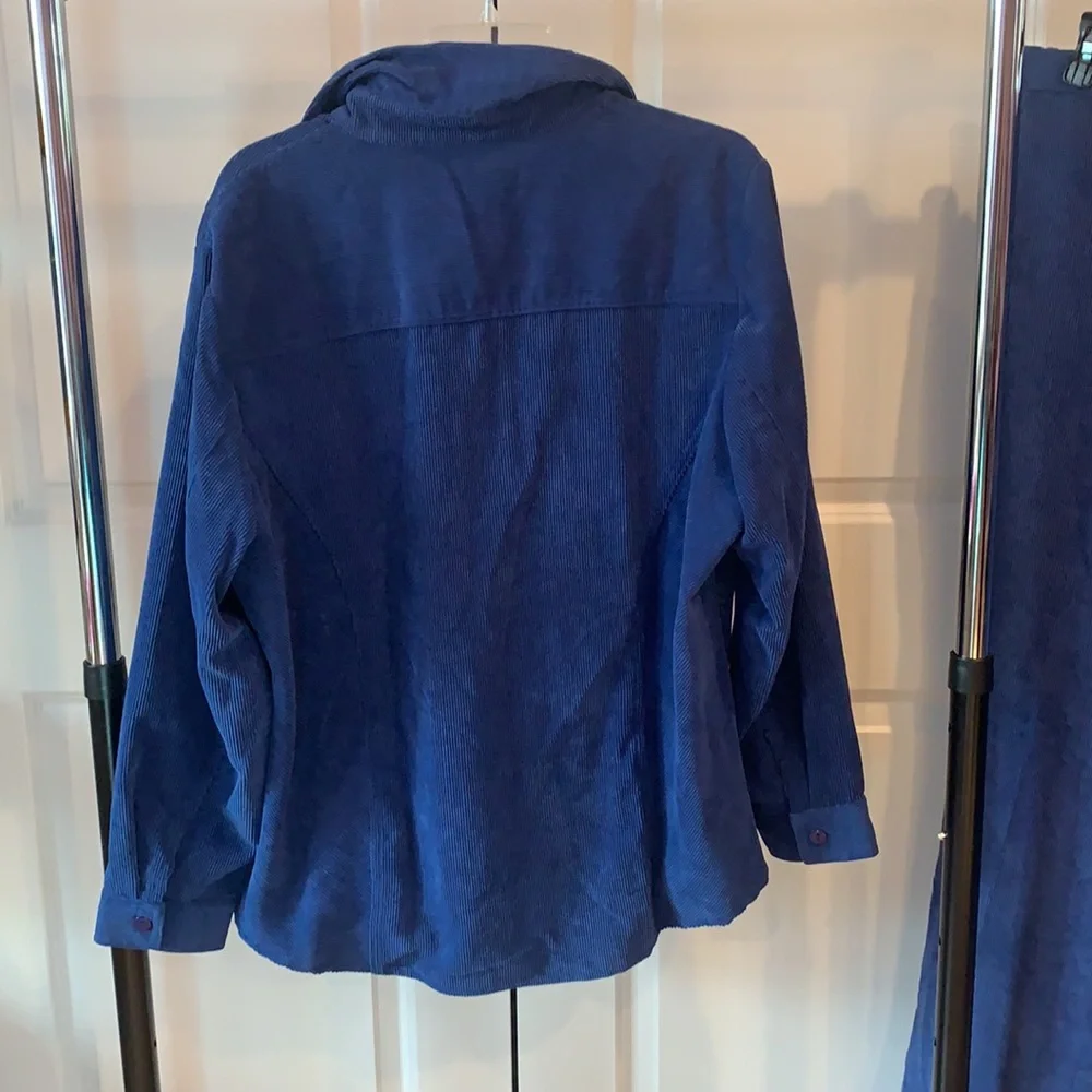 Draper's and Demon's Royal Blue Corduroy Pantsuit NWOT - Picture 3 of 8